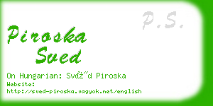 piroska sved business card